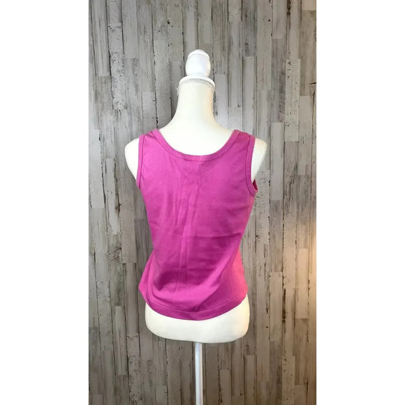 Vintage Name Dropper's Women's Medium Summer Casual Sleeveless Pink Tank Top - Picture 5 of 6